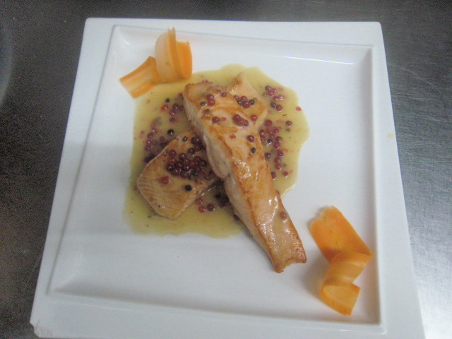 Lachs mit Pfeffersoe